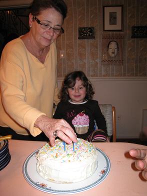 lighting birthday cake