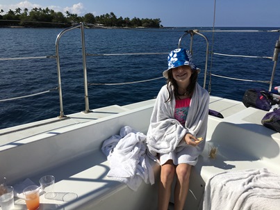 Zoe on boat