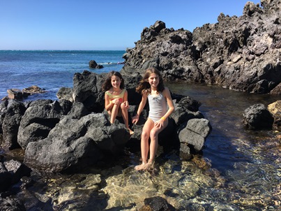 girls on rocks