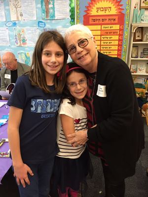 Avery and girls on Grandparents Day
