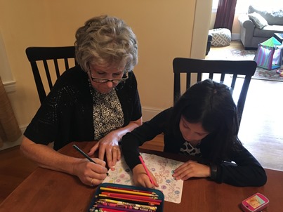 Avery and Grandma drawing
