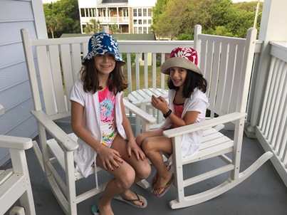 girls on porch