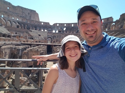 Zoe and Daddy at Colosseum